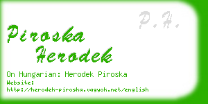 piroska herodek business card